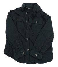 Čierna rifľová košeľová bunda Next