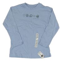 Nové - Svetlomodré tričko s loptami Dunnes