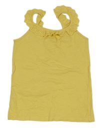 Žltý top s volánikmi Kids