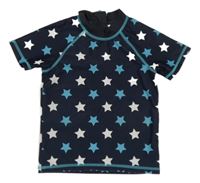 Tmavomodré UV tričko s hvězdičkami Topomini