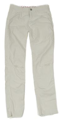 Bílé skinny fit rifle s dírami na kolenou H&M
