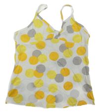 Biely top s bodkami Zara