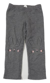 Sivé legíny so zajačikmi H&M