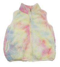 Duhová chlpatá vesta JOMAKE