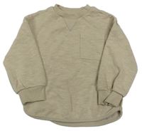 Béžová melírovaná mikina s vreckom M&S