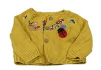 Okrový prepínaci sveter s lienkou a kvietkami Next