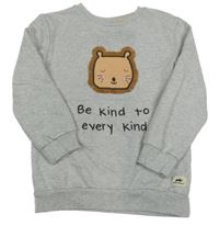 Sivá melírovaná mikina so lvem a nápismi George