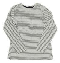 Bielo-tmavomodré pruhované tričko s vreckom George