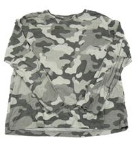 Sivé army melírované tričko PRIMARK