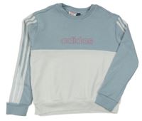 Světlemodro-biela mikina Adidas