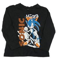 Čierne tričko so Sonicem