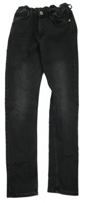 Černé skinny fit teplákové rifle H&M