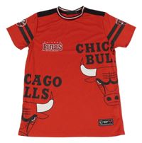 Červeno-černé sportovní basketbalové tričko - Chicago Bulls PRIMARK