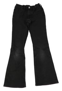 Černé flare leg waist rifle H&M