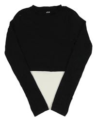 Čierne crop tričko H&M