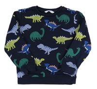 Tmavomodrá mikina s dinosaurami M&S