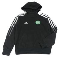 Černá fotbalová mikina s kapucí - Celtic Adidas