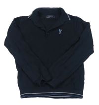 Tmavomodrý polo sveter s výšivkou Next
