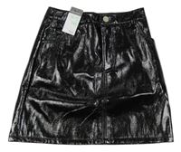 Nové - Čierna koženková sukňa Primark