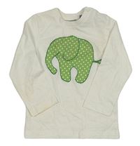 Biele tričko so slonom Mexx