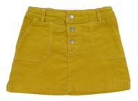 Horčicová menšestrová sukňa Okaidi