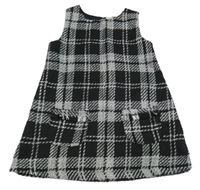 Čierno-biele kockované šaty H&M