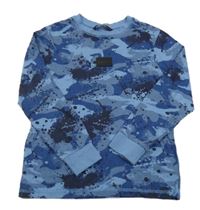 Modré army triko se skvrnami a nášivkou George