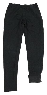 Tmavosivé melírované teplákové legíny L&D