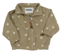 Hnedá bodkovaná á fleecová prepínaci mikina