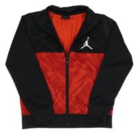 Černo-červená sportovní propínací mikina se vzorem Air Jordan