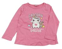 Růžové triko s kočkou LC Waikiki