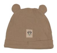 Hnědá žebrovaná čepice s nášivkou s Minnie C&A