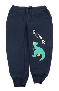 Tmavomodré tepláky s dinosaury M&S