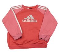 Malinovo-růžová mikina s logem Adidas