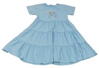 Svetlomodré bavlnené šaty s Elsou