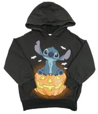 Antracitová mikina so Stitchem a kapucňou Disney