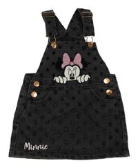 Antracitové bodkovaná é rifľové na traké šaty s Minnie s flitrami Primark