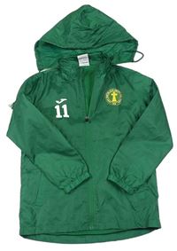 Zelená šušťáková športová bunda s kapucňou Joma
