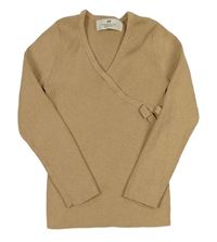 Béžový rebrovaný ľahký sveter H&M