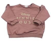 Staroružová mikina s nápisom a volánikmi Disney