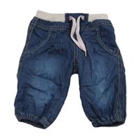 Tmavomodré podšité rifle s růžovým pasem Name it