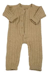 Hnědý pletený vzorovaný overal George