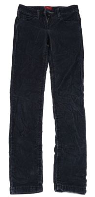 Tmavomodré elastické manšestráky S. Oliver