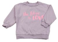 Lila mikina s nápisom F&F