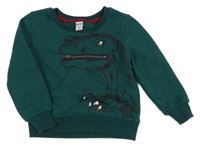 Tmavozelená mikina s dinem Dopodopo