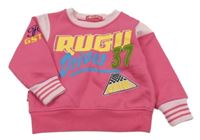 Ružová mikina s nápisom