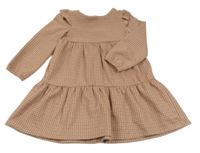 Staroružové kockované úpletové šaty Primark