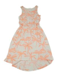 Bielo-oranžové šaty s palmami H&M
