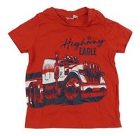 Červené tričko s truckem 