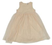 Marhuľové bodkovaná é tylové šaty Pep&Co